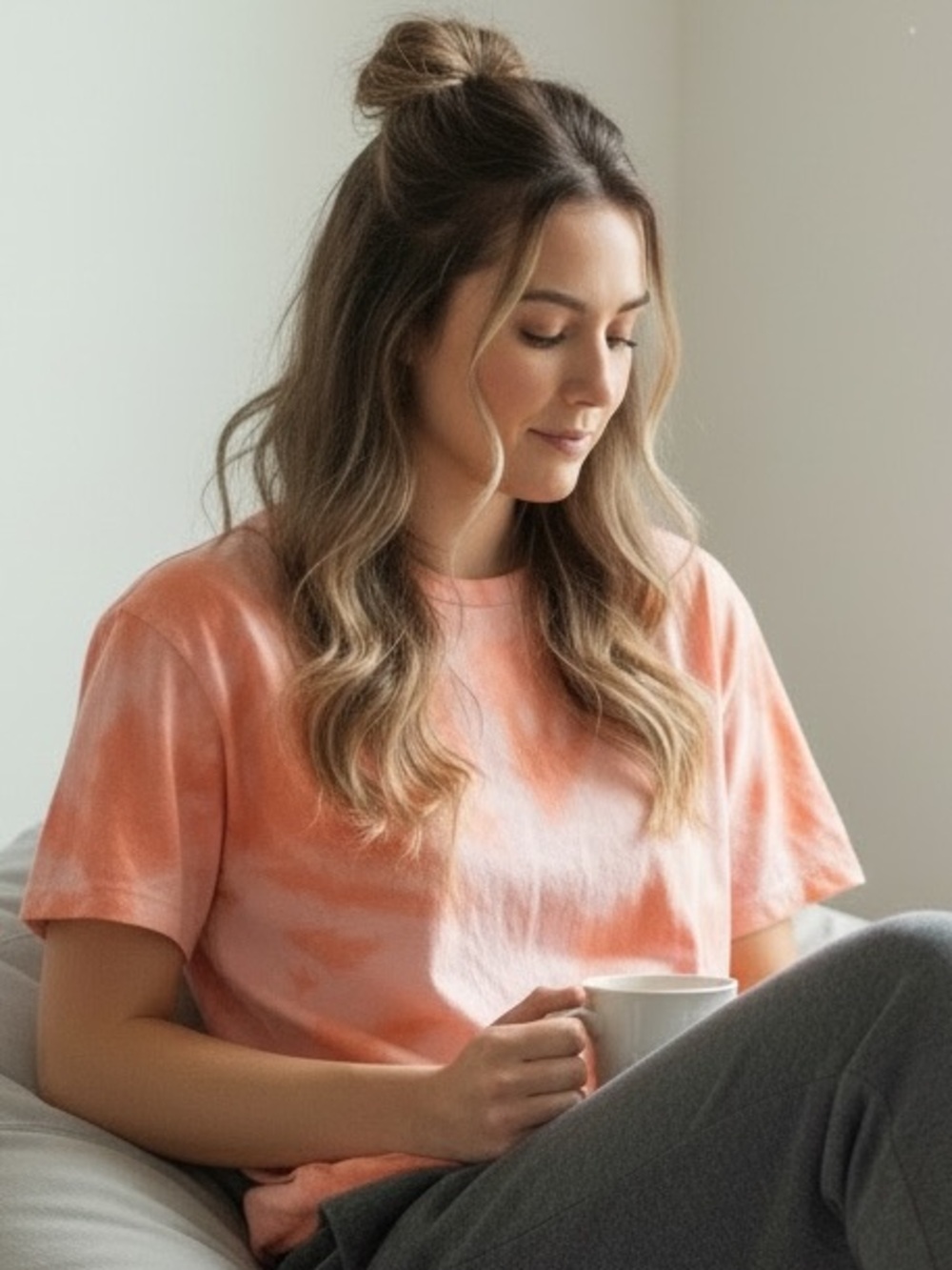 Next Level Apparel | LIKE NEW Orange tie dye crew neck short sleeve cotton tee